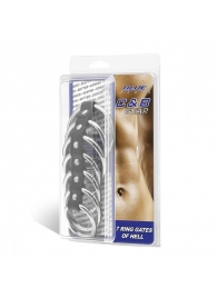 Хомут на пенис из 7 колец 7 Ring Gates Of Hell - BlueLine - купить с доставкой в Воронеже