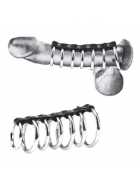 Хомут на пенис из 7 колец 7 Ring Gates Of Hell - BlueLine - купить с доставкой в Воронеже