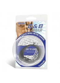 Утяжка на пенис с поводком Snap Cock Ring With 12  Leash - BlueLine - купить с доставкой в Воронеже