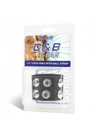 Ремень на член и мошонку 1.5  Cock Ring With Ball Strap - BlueLine - купить с доставкой в Воронеже