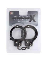 Чёрные наручники из листового металла BONDX METAL CUFFS BLACK - Dream Toys - купить с доставкой в Воронеже