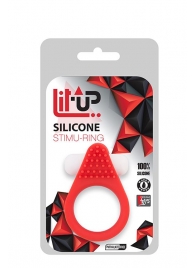 Красное эрекционное кольцо LIT-UP SILICONE STIMU RING 1 RED - Dream Toys - в Воронеже купить с доставкой