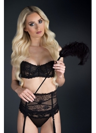 Стек с большим чёрным пером Large Feather Tickler - 65 см. - Blush Novelties - купить с доставкой в Воронеже