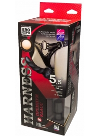 Пояс харнесс премиум класса WOMAN SIMPLEX(S) с 3 черными насадками - LOVETOY (А-Полимер) - купить с доставкой в Воронеже