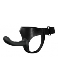 Страпон с изогнутой головкой Ultra Harness Curvy Dildo - 15,8 см. - Baile - купить с доставкой в Воронеже