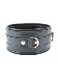 Ошейник из гладкой кожи - БДСМ Арсенал - купить с доставкой в Воронеже