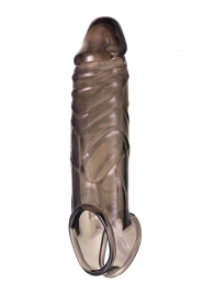 Дымчатая фаллическая насадка с подхватом и закрытой головкой - 16,2 см. - ToyFa - в Воронеже купить с доставкой