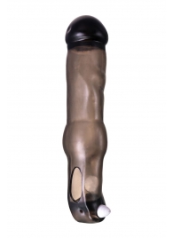 Закрытая фаллическая насадка на пенис с кольцом для фиксации  вибропулей - ToyFa - в Воронеже купить с доставкой