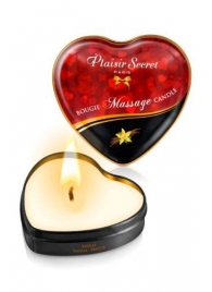 Массажная свеча с ароматом ванили Bougie Massage Candle - 35 мл. - Plaisir Secret - купить с доставкой в Воронеже