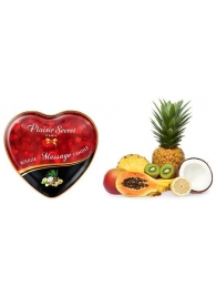 Массажная свеча с ароматом экзотических фруктов Bougie Massage Candle - 35 мл. - Plaisir Secret - купить с доставкой в Воронеже