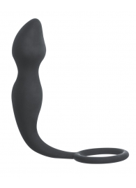 Серое эрекционное кольцо Sensation с анальным стимулятором - Lola Games - в Воронеже купить с доставкой