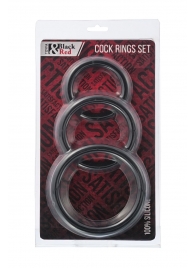 Набор из 3 чёрных эрекционных колец - ToyFa - в Воронеже купить с доставкой