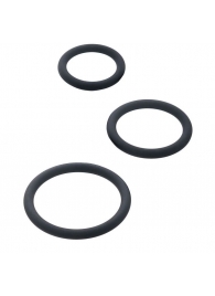 Набор из 3 чёрных эрекционных колец - ToyFa - в Воронеже купить с доставкой