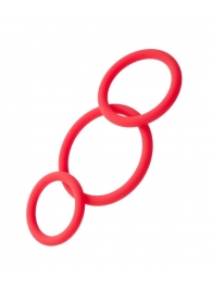 Набор из 3 красных эрекционных колец различного диаметра - ToyFa - в Воронеже купить с доставкой