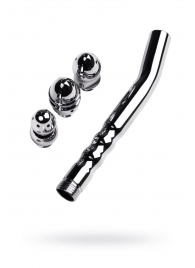 Металлический анальный душ с тремя насадками - ToyFa - купить с доставкой в Воронеже