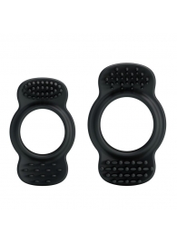 Набор из 2 эрекционных колец с щеточками для наружной стимуляции - Baile - в Воронеже купить с доставкой