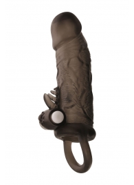 Чёрная насадка на пенис Toyfa XLover с вибрацией - ToyFa - в Воронеже купить с доставкой