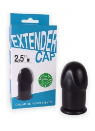 Чёрный латексный удлинитель пениса 2.5 in - Sitabella - в Воронеже купить с доставкой