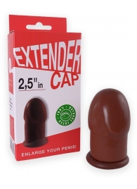 Коричневый латексный удлинитель пениса 2.5 in - Sitabella - в Воронеже купить с доставкой