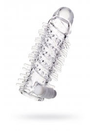 Насадка на пенис TOYFA A-Toys с вибропулей и шипами - 13,4 см. - A-toys - в Воронеже купить с доставкой