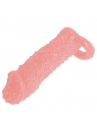 Фаллическая насадка с точками и подхватом мошонки - 13 см. - Baile - в Воронеже купить с доставкой