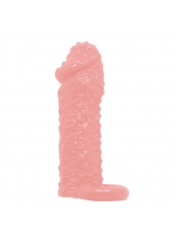 Фаллическая насадка с точками и подхватом мошонки - 13 см. - Baile - в Воронеже купить с доставкой