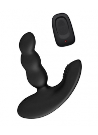 Черный силиконовый стимулятор простаты Levett Nitoc с пультом ДУ - Levett - в Воронеже купить с доставкой