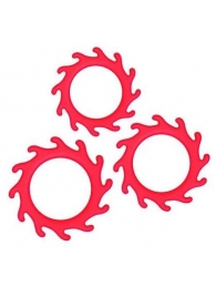 Набор из 3 красных эрекционных колец Renegade Gears - NS Novelties - в Воронеже купить с доставкой