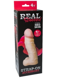 Реалистичная насадка с мошонкой REAL Standard - 15,5 см. - LOVETOY (А-Полимер) - купить с доставкой в Воронеже