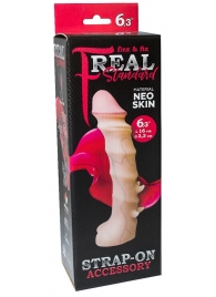 Насадка REAL Standard со спиралевидным узором - 19 см. - LOVETOY (А-Полимер) - купить с доставкой в Воронеже