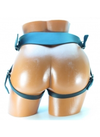 Трусы с фиксацией гигантской насадки кожаными ремешками - БДСМ Арсенал - купить с доставкой в Воронеже