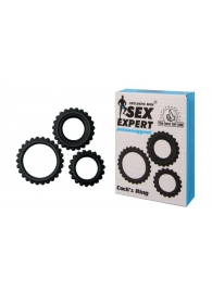 Набор из 3 эрекционных колец Sex Expert - Sex Expert - в Воронеже купить с доставкой