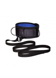 Чёрно-синий неопреновый ошейник с поводком - Sitabella - купить с доставкой в Воронеже