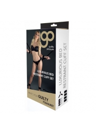 Комплект наручников и поножей LUXURIOUS BED RESTRAINT CUFF SET - Blush Novelties - купить с доставкой в Воронеже