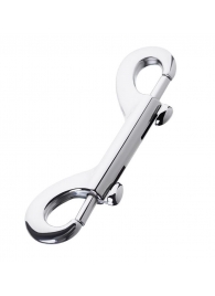 Серебристый двухсторонний карабин TOYFA Metal - ToyFa - купить с доставкой в Воронеже