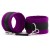 Фиолетово-черные наручники My rules на сцепке - БДСМ Арсенал - купить с доставкой в Воронеже