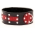 Чёрно-красный ошейник с клёпками - БДСМ Арсенал - купить с доставкой в Воронеже