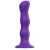 Фиолетовая насадка Strap-On-Me Dildo Geisha Balls size M - Strap-on-me - купить с доставкой в Воронеже