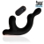 Черный анальный вибромассажёр с отростком для стимуляции мошонки - 18 см. - Sex Expert - в Воронеже купить с доставкой