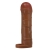 Коричневая насадка-удлинитель на пенис Bunion - 16,5 см. - Baile - в Воронеже купить с доставкой