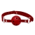 Красный кляп-шар Discretion на регулируемых ремешках - Adrien Lastic - купить с доставкой в Воронеже