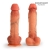 Телесный фаллоимитатор с внутренним стержнем - 20 см. - Erowoman-Eroman