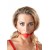 Силиконовый кляп-шар на чёрных ремешках Red Gag silicone - Orion - купить с доставкой в Воронеже