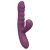 Фиолетовый силиконовый вибратор с эффектом фрикций - 21,8 см. - Secwell
