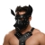Черная кожаная маска «Собака» - Crazy Handmade - купить с доставкой в Воронеже