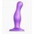 Фиолетовая насадка Strap-On-Me Dildo Plug Curvy size M - Strap-on-me - купить с доставкой в Воронеже
