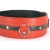 Черно-красный кожаный ошейник увеличенного размера - БДСМ Арсенал - купить с доставкой в Воронеже