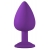 Большая фиолетовая анальная пробка Emotions Cutie Large с голубым кристаллом - 10 см. - Lola Games - купить с доставкой в Воронеже