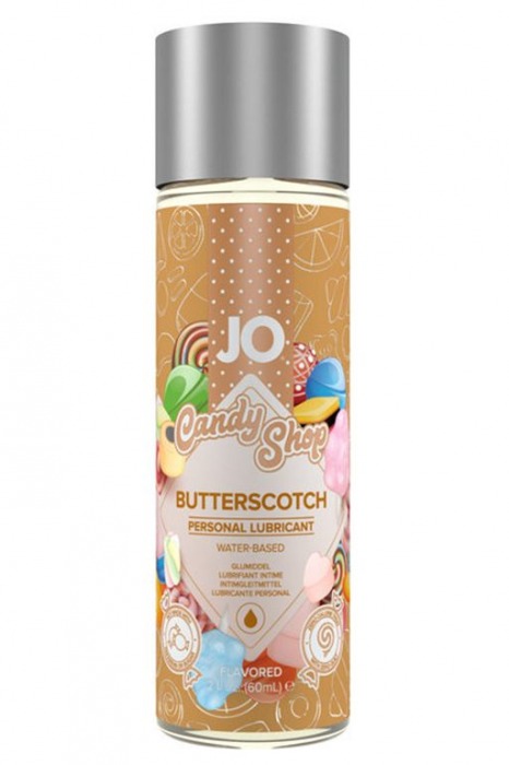 Смазка на водной основе Candy Shop Butterscotch с ароматом ирисок - 60 мл. - System JO - купить с доставкой в Воронеже
