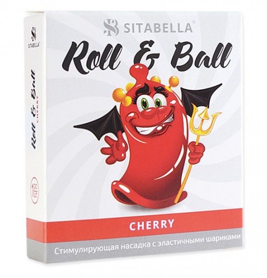 Стимулирующий презерватив-насадка Roll   Ball Cherry - Sitabella - купить с доставкой в Воронеже